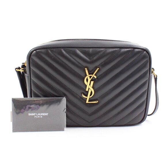 NIB Saint Laurent Lou Camera Bag in Black Quilted Leather with Bronze Cassandre - Picture 1 of 11